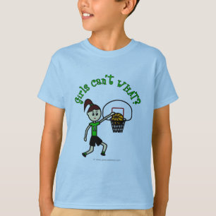T-shirt Basket-ball des filles vertes