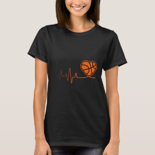 T-shirt Basket-ball Heartbeat Sport Motive