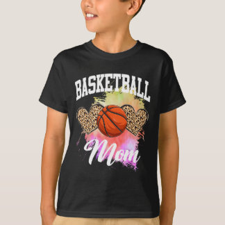 T-shirt Basket-ball Leopard Heart teinture de teinture Bas