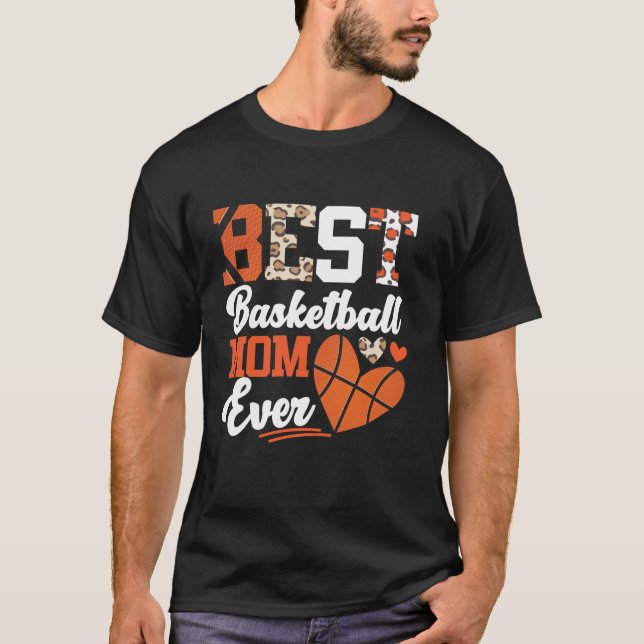 T-shirt Basket Ball Maman Meilleur Basket-ball Maman Jamai (Devant)