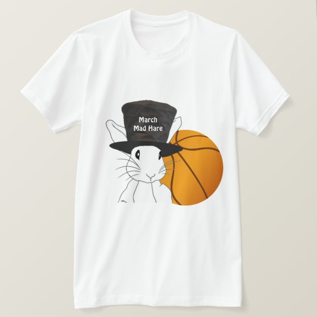 T-shirt Basket-ball March Mad Hare (Design devant)