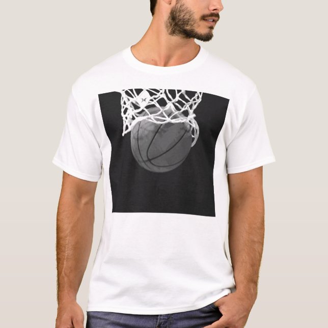 T-shirt Basket-ball noir et blanc (Devant)