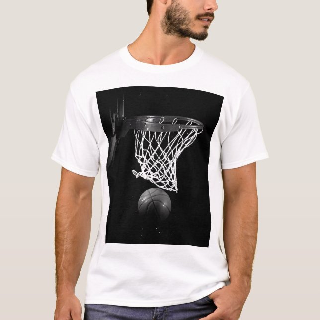 T-shirt Basket-ball noir et blanc (Devant)