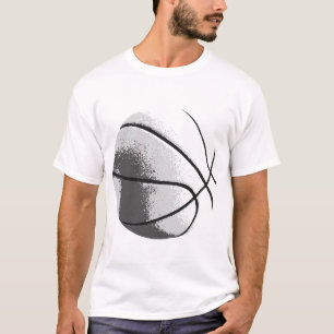 T-shirt Basket-ball pop art noir blanc gris tendance