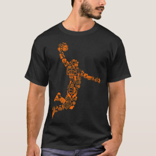 T-shirt Basket-ball semble cadeau de basket-ball rouge 