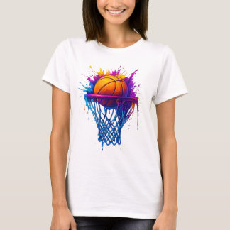 T-shirt Basket-ball Splash Art - Design sportif dynamique