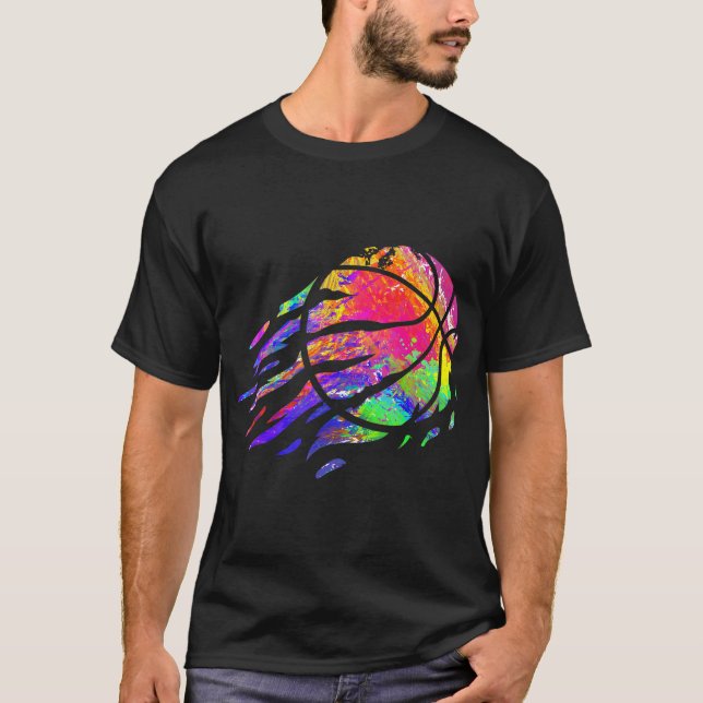T-shirt Basket-ball Sport Splash Basketball Lecteur Ball S (Devant)