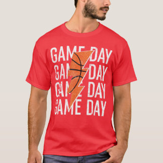 T-shirt Basket-ball vintage jour de match éclair drôle