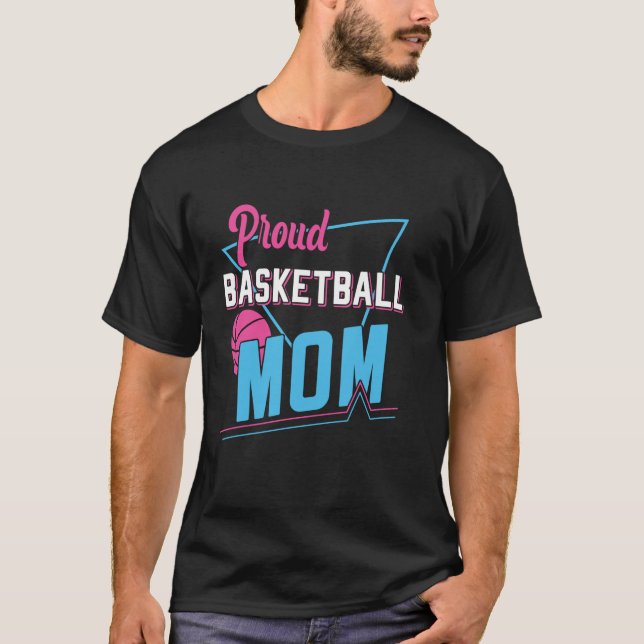 T-shirt Basket Bball Retro 80s 90s Maman Mère Fille Pro (Devant)