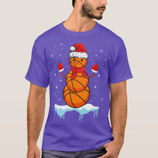 T-shirt Basket de Noël amusant Père Noël Snowman