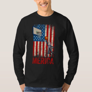 T-shirt Basket George Washington 4 juillet Américain