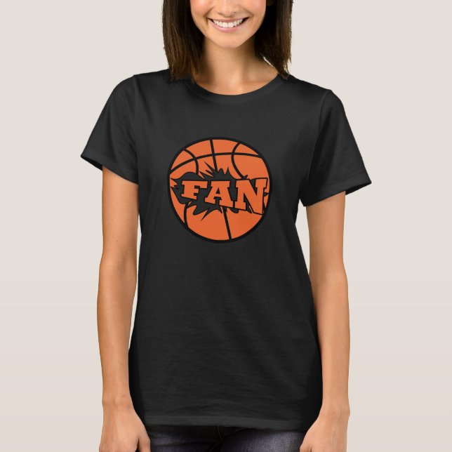 T-shirt Basket joueur ventilateur orange balle (Devant)