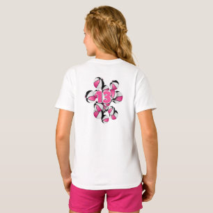 T-shirt basket noir rose