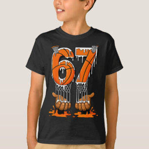 T-shirt Basketball 67 Six Seven Drôle Gen Alpha Meme Drip