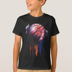 T-shirt Basketball Aquarelle Dessin Armoire Basketball P