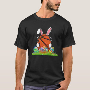 T-shirt Basketball Ball Egg & Bunny Ears Joyeux jour de Pâ