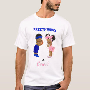 T-shirt Basketball Bows Babies Boy Girl Gender Reveveale