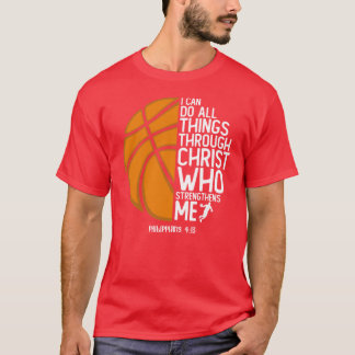 T-shirt Basketball Chrétien Je peux tout faire par Christ