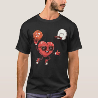 T-shirt Basketball de la Saint-Valentin 67 Coach de sports