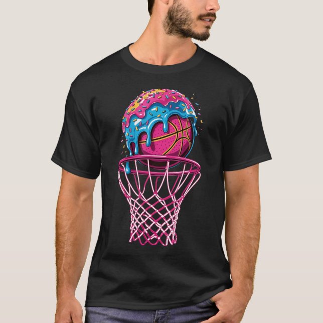 T-shirt Basketball Drip Boys Sprinkles Ice Cream Dripping  (Devant)