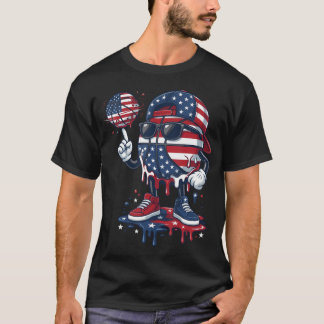 T-shirt Basketball Drip Pour Garçons Drapeau Américain Jeu