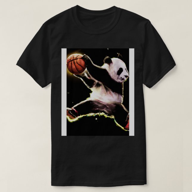 T-shirt Basketball Dunk Panda 3 (Design devant)
