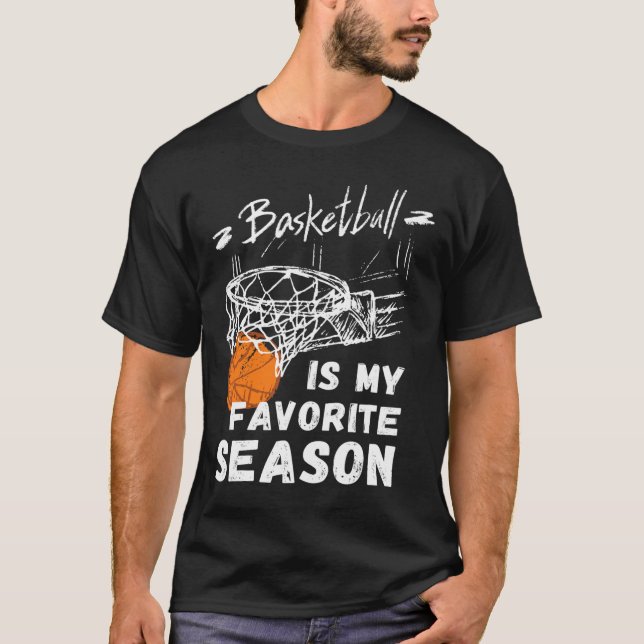 T-shirt Basketball Est Mon Cadeau De Saison Favorite (Devant)