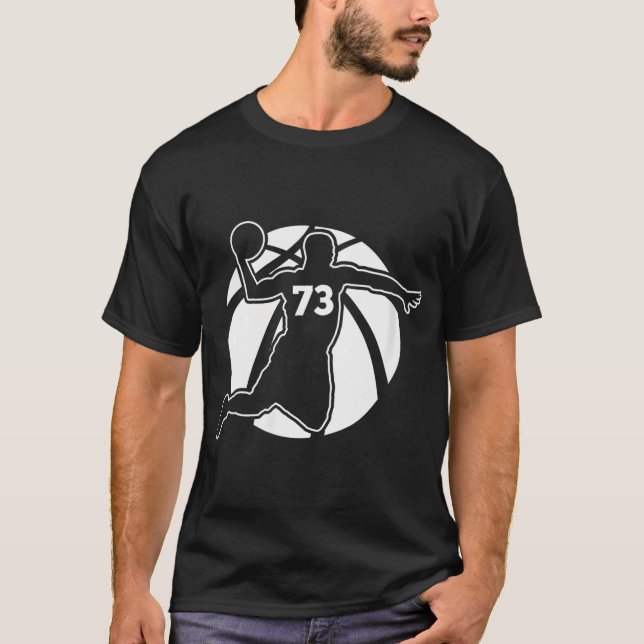 T-shirt Basketball féminin Numéro 73 Mon Basketball favori (Devant)