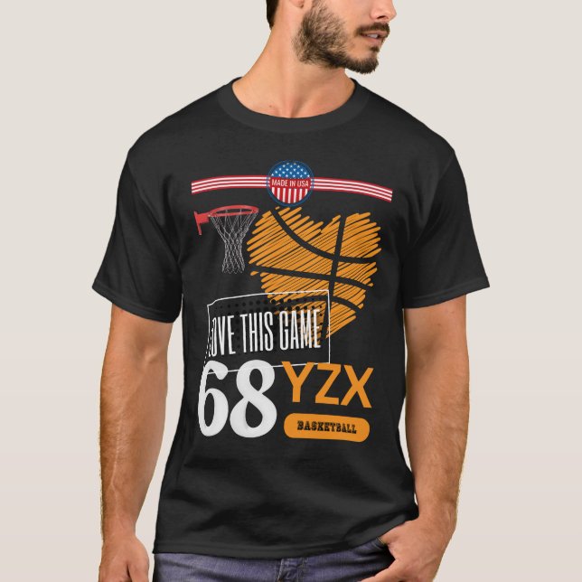 T-shirt Basketball, j'adore ce jeu (Devant)