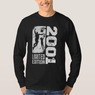 T-shirt Basketball-joueurs Vintage né 2001 Anniversaire Ba