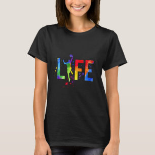 T-shirt Basketball Mens Ball is Life Watercolor Basketball