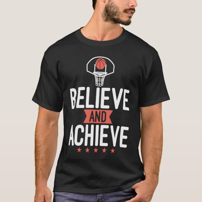 T-shirt Basketball Player Hoops Motivation Quote Team Cour (Devant)