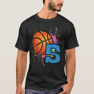 T-shirt Basketball pour le 5e anniversaire garçon de 5 ans