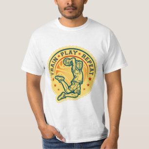 T-shirt Basketball Slam Dunk Design Vintage