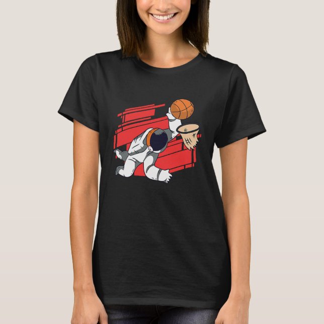 T-shirt basketball spaceman space (Devant)