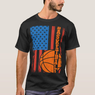 T-shirt Basketball USA Drapeau Patriotique Basketball US B