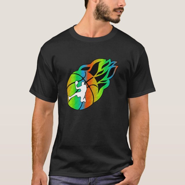 T-shirt Basketball with Flames (Devant)