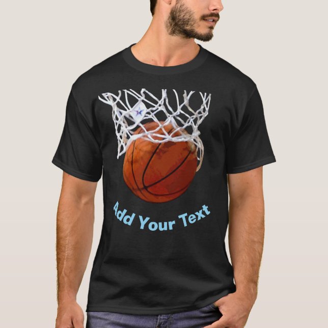 T-shirt Basketball Your Name Text Message Slogan Custom (Devant)
