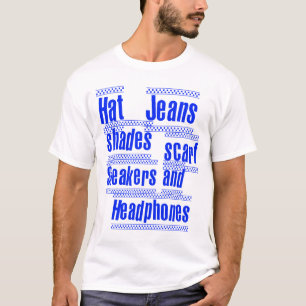 T-SHIRT BASKETS ET ÉCOUTEURS D'ÉCHARPE DE NUANCES DE JEA