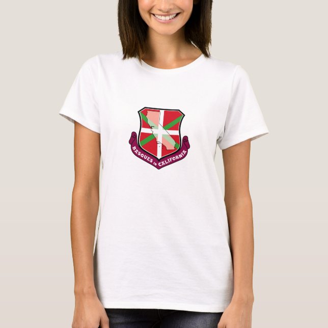 T-shirt Basques en Californie, manteau d'Ikurriña des bras (Devant)