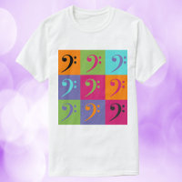 Bass Clef Motif orange rose violet