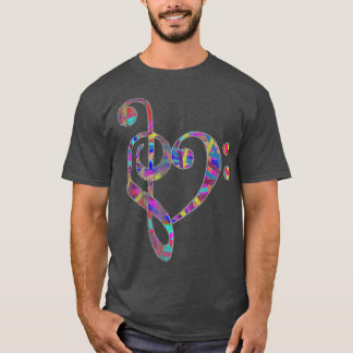 T-shirt Bass Clef Musicien Valentines Jour Cadeaux Treble