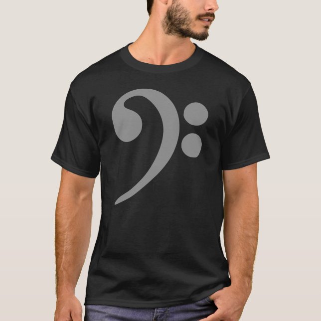 T-shirt bass cleff drôle (Devant)