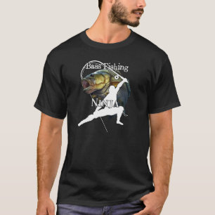 T-shirt Bass Fishing Ninja Dark Fishing