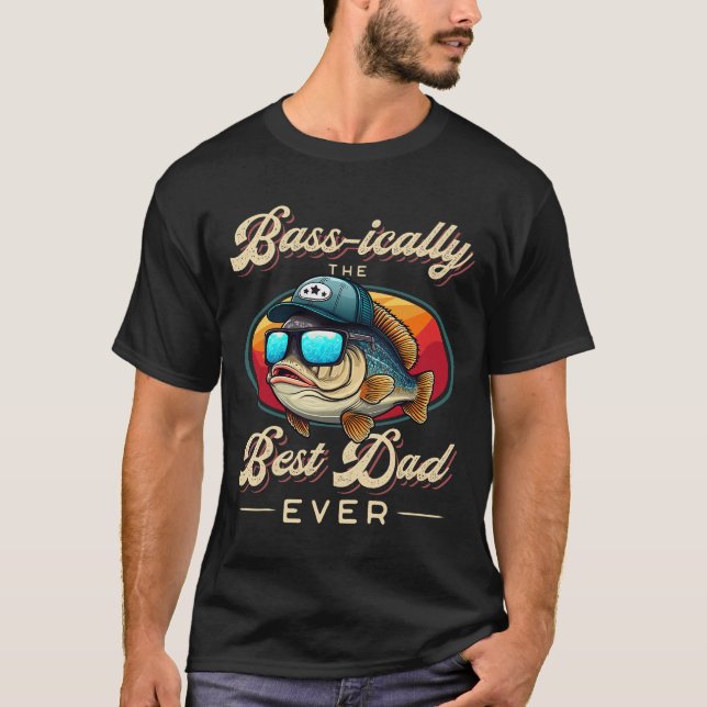 T-shirt Bass-iquement le meilleur papa jamais (Devant)