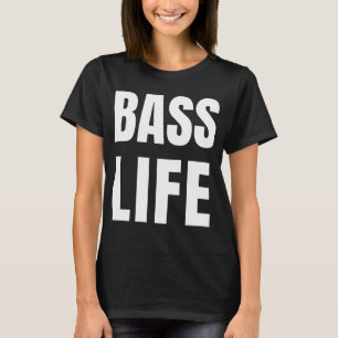 T-shirt Bass Life â€“ Conception de typographie de pêche m