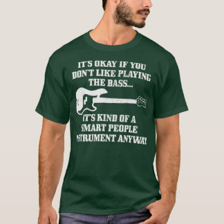 T-shirt Bass Player Smart People Instrument Drôle Baid