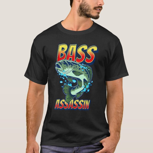 T-shirt Basse Assassin Pêcheur Basse Poisson Jumping (Devant)