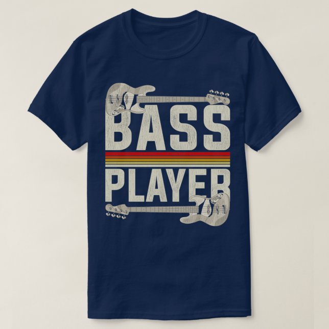 T-shirt Basse assistance du lecteur de basse rétro (Design devant)