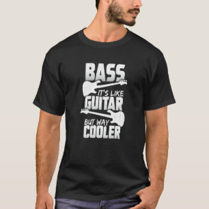 T-shirt Basse C'est comme la guitare mais le Glacière pour